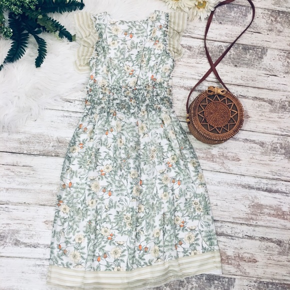 SOLD M.S.S.P Floral Flutter Ruffle Dress - Picture 5 of 6